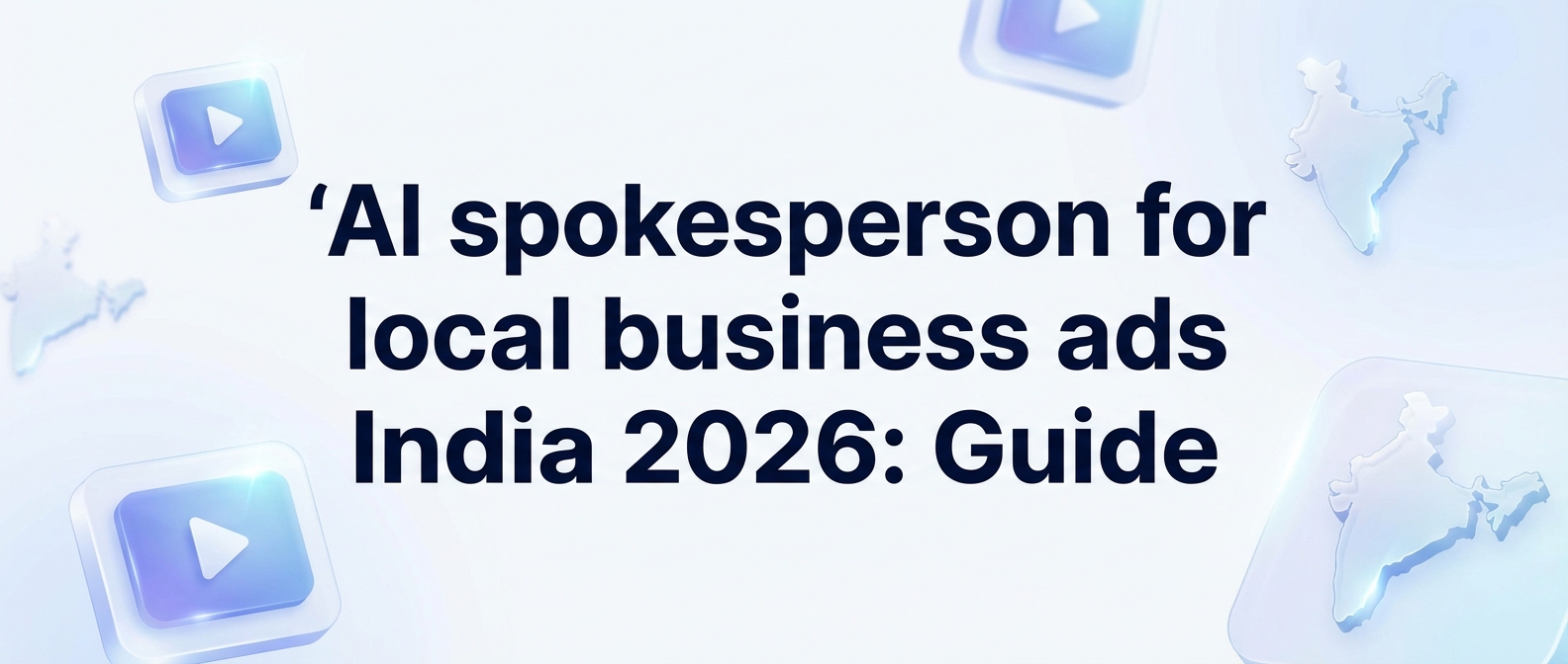 AI spokesperson for local business ads India 2026: Guide