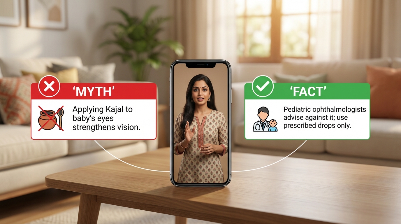 Illustration of AI video workflows for parenting influencers in India