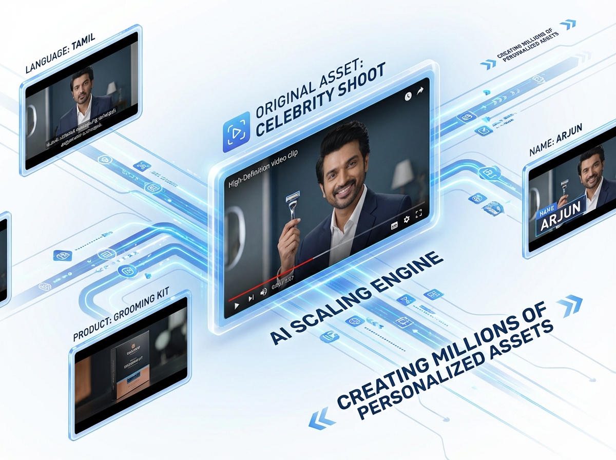 Workflow of AI celebrity video personalization for Father’s Day campaigns