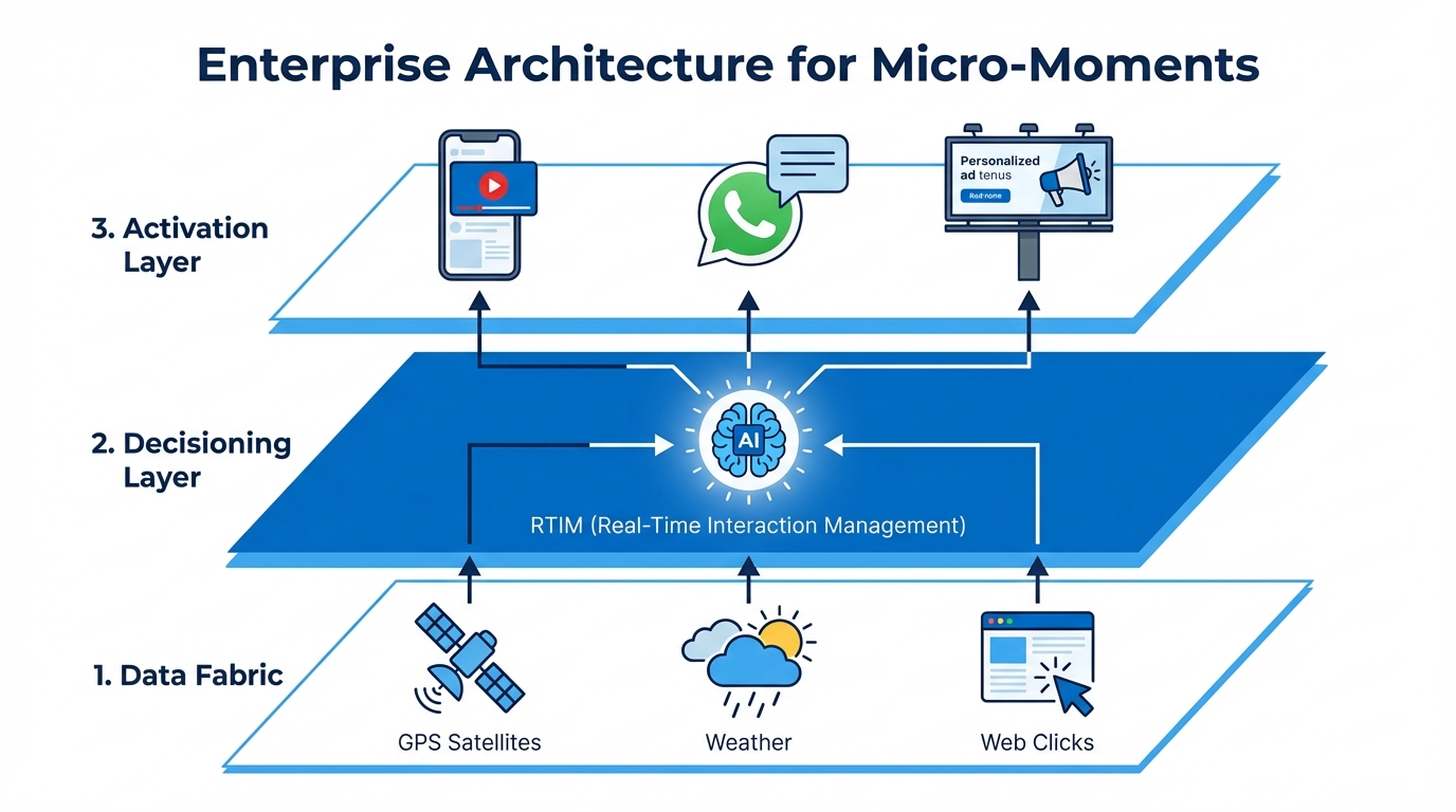 Illustration for micro-moments marketing automation architecture