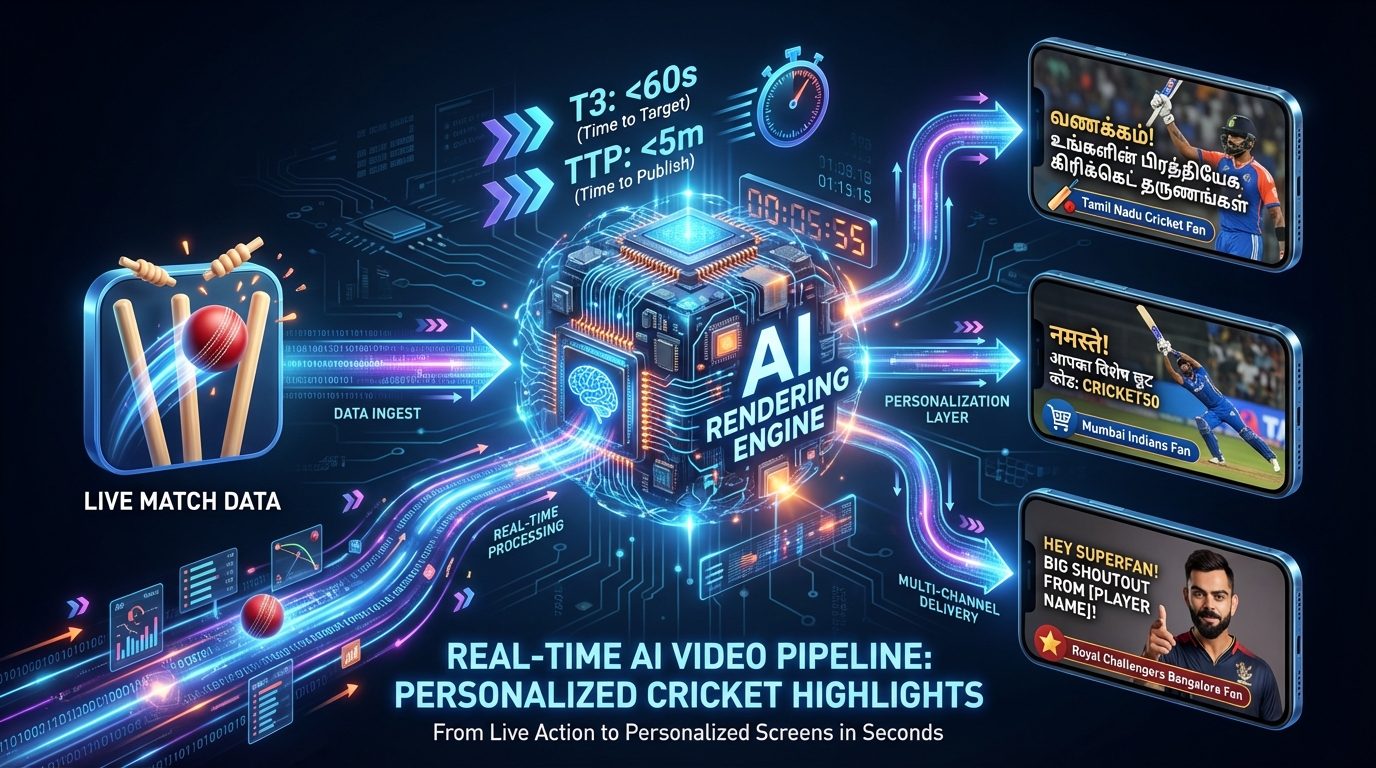 AI-powered IPL marketing workflow illustration
