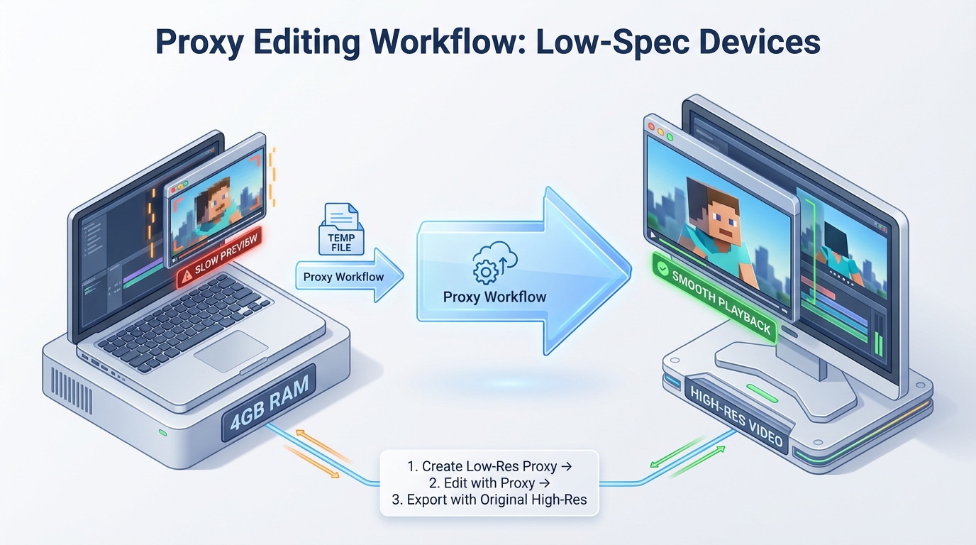 Cloud-based AI video generation workflow for low-RAM devices in India