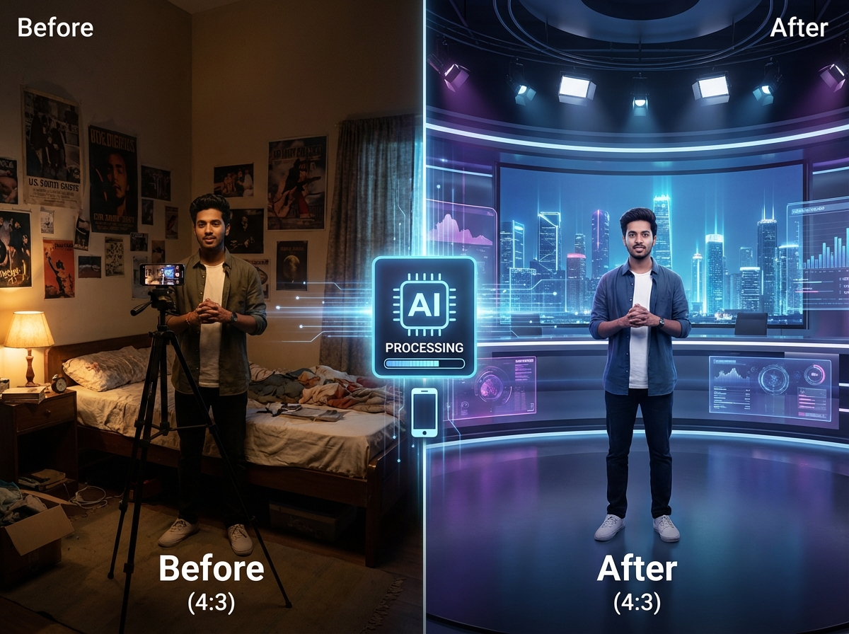 Mobile workflow steps for AI background removal on CapCut and Instagram Reels