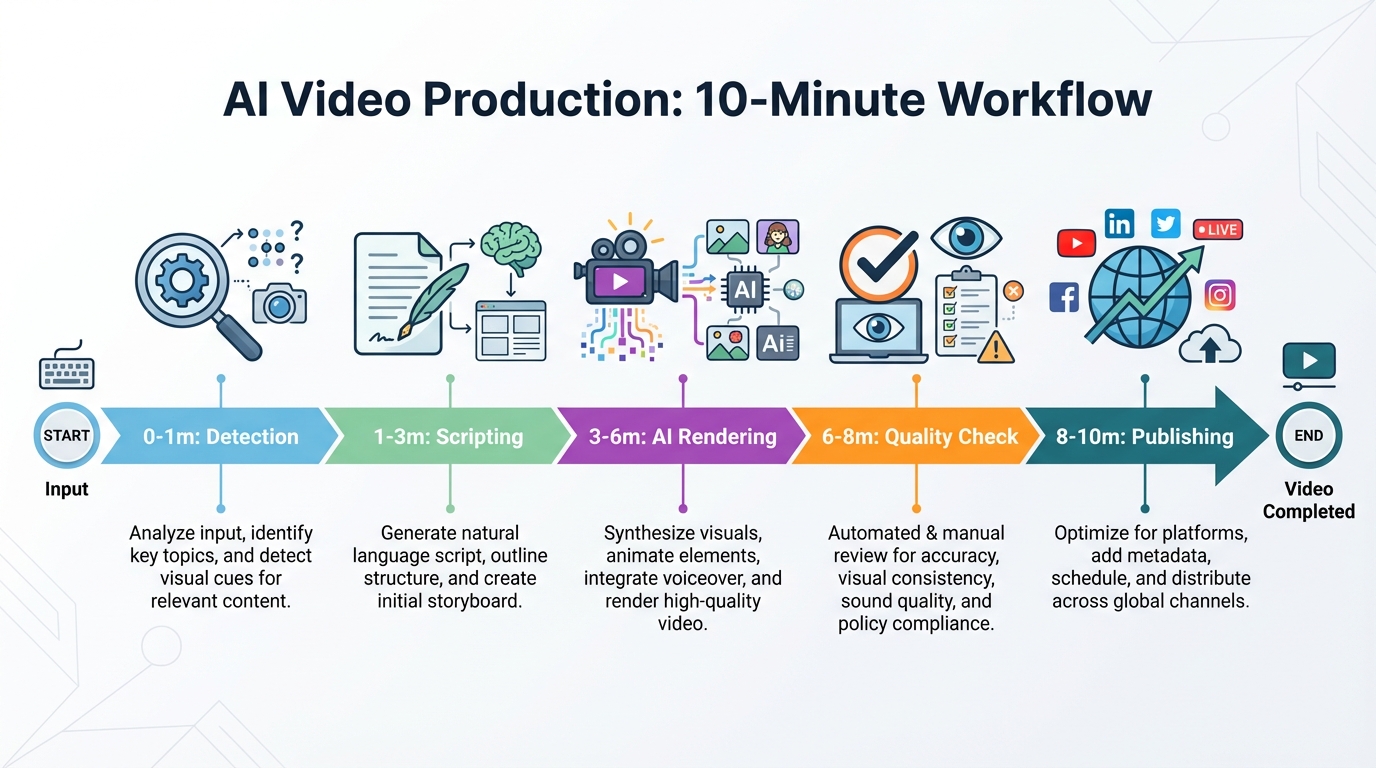 Workflow diagram for a real-time AI video pipeline in India