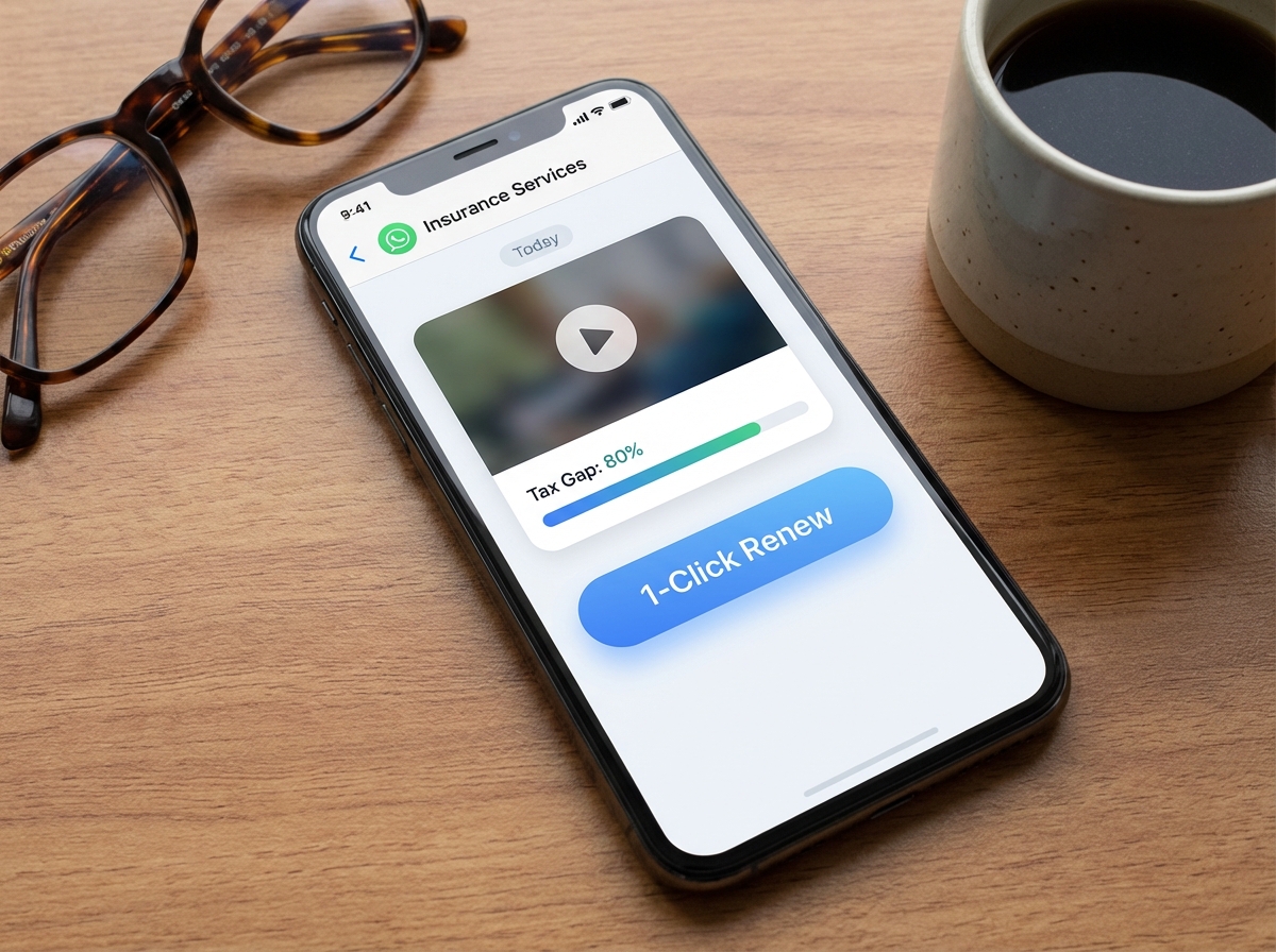 BFSI year-end marketing dashboard illustration