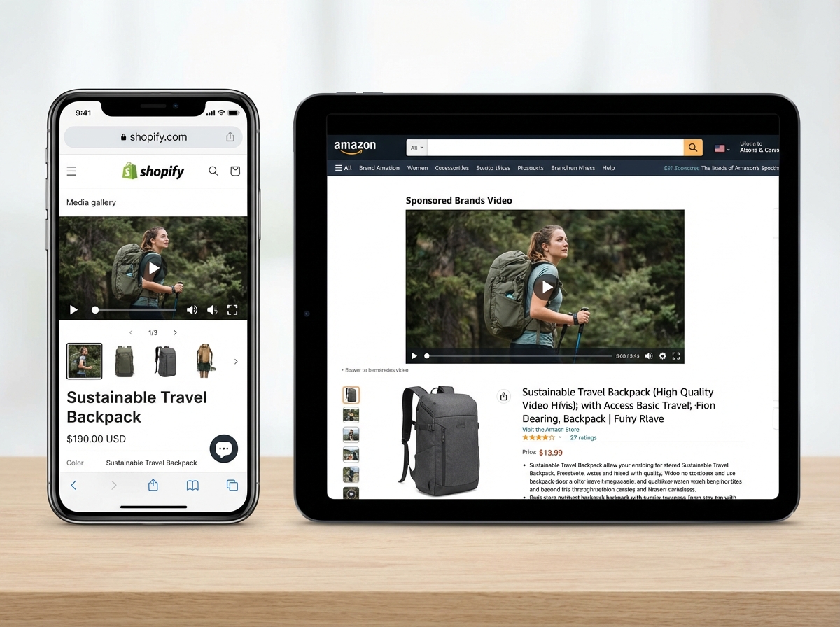 Automated workflows for Shopify and Amazon listing videos