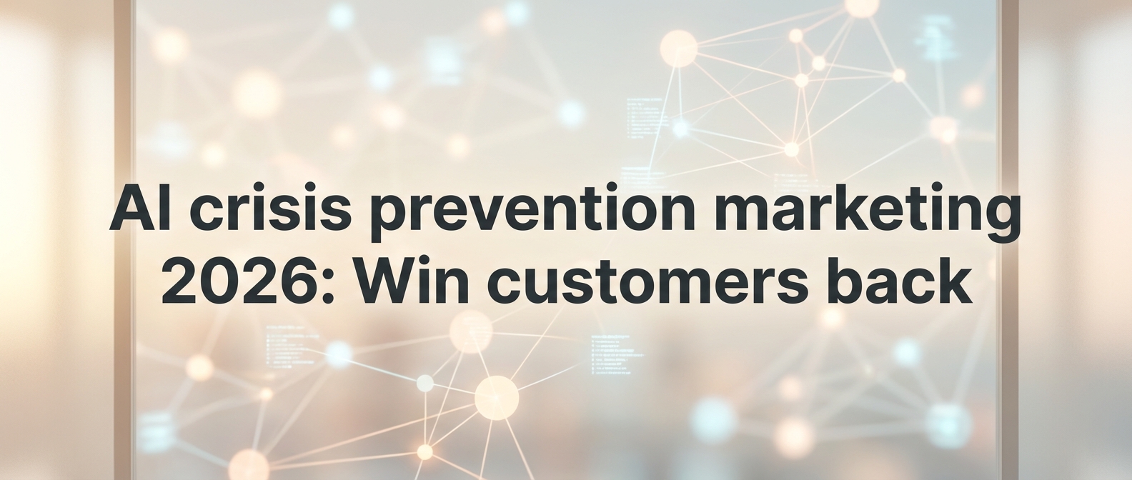 AI crisis prevention marketing 2026: Win customers back