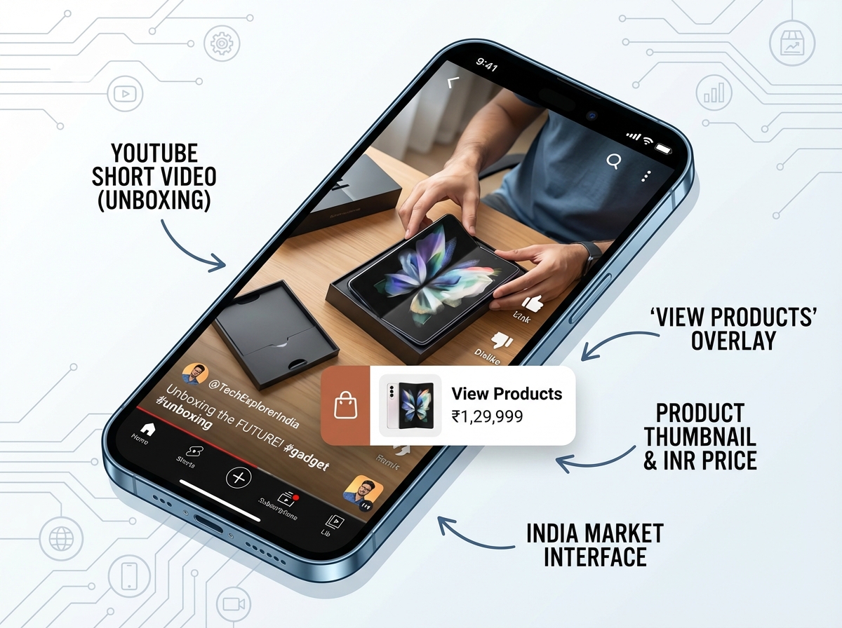 Example landing flow from Reel product tag to PDP on mobile