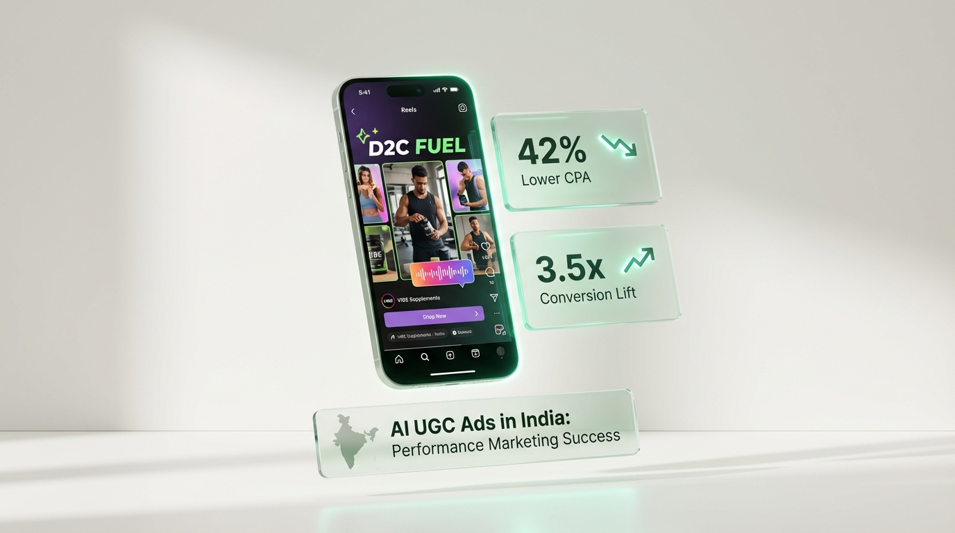 Comparison visual for AI UGC video creator tools in India 2026