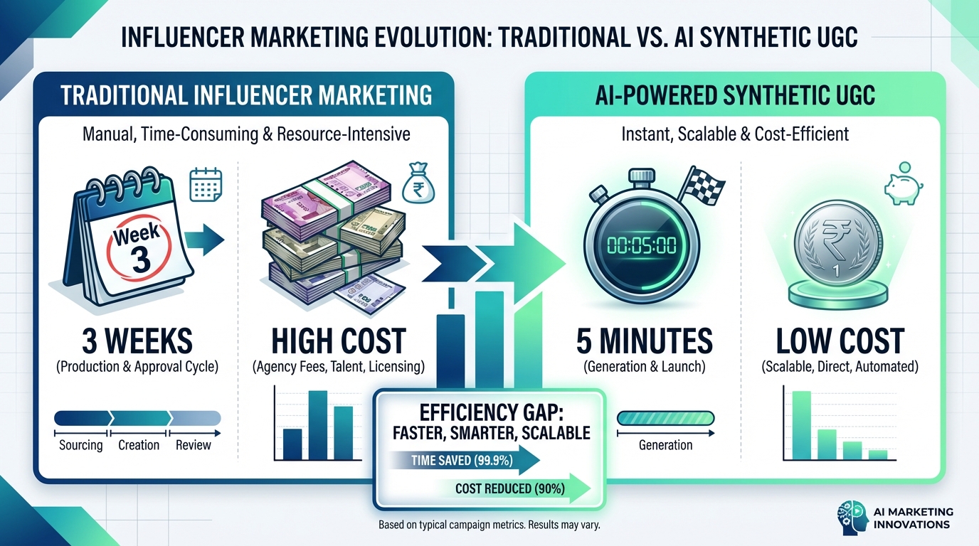 Example of synthetic UGC video ad frame for product demo