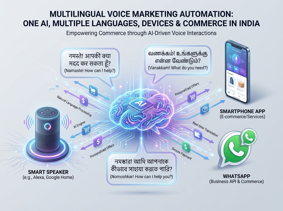 Multilingual voice marketing automation diagram