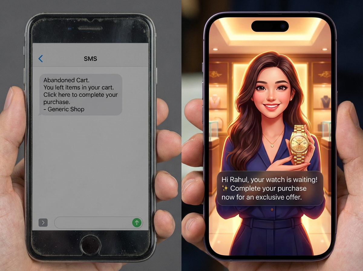 Abandoned cart video ROI model illustration