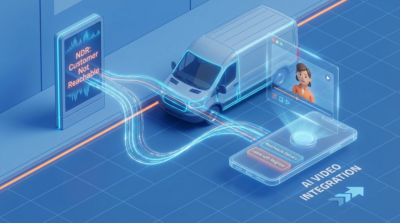 Example of Delhivery NDR reason code mapped to an AI video playbook
