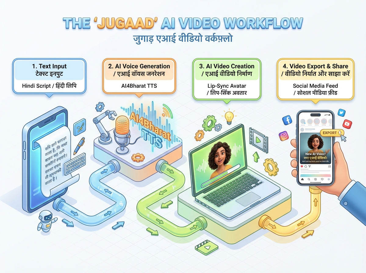 Hindi-first AI avatar creation stack and workflow for 2026