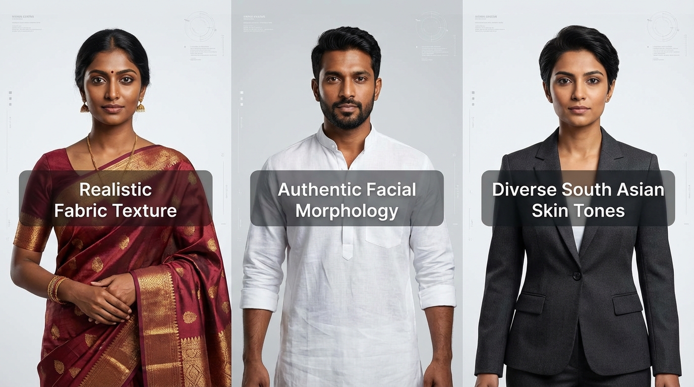 Screenshot of the selfie-to-AI avatar workflow interface for Indian creators