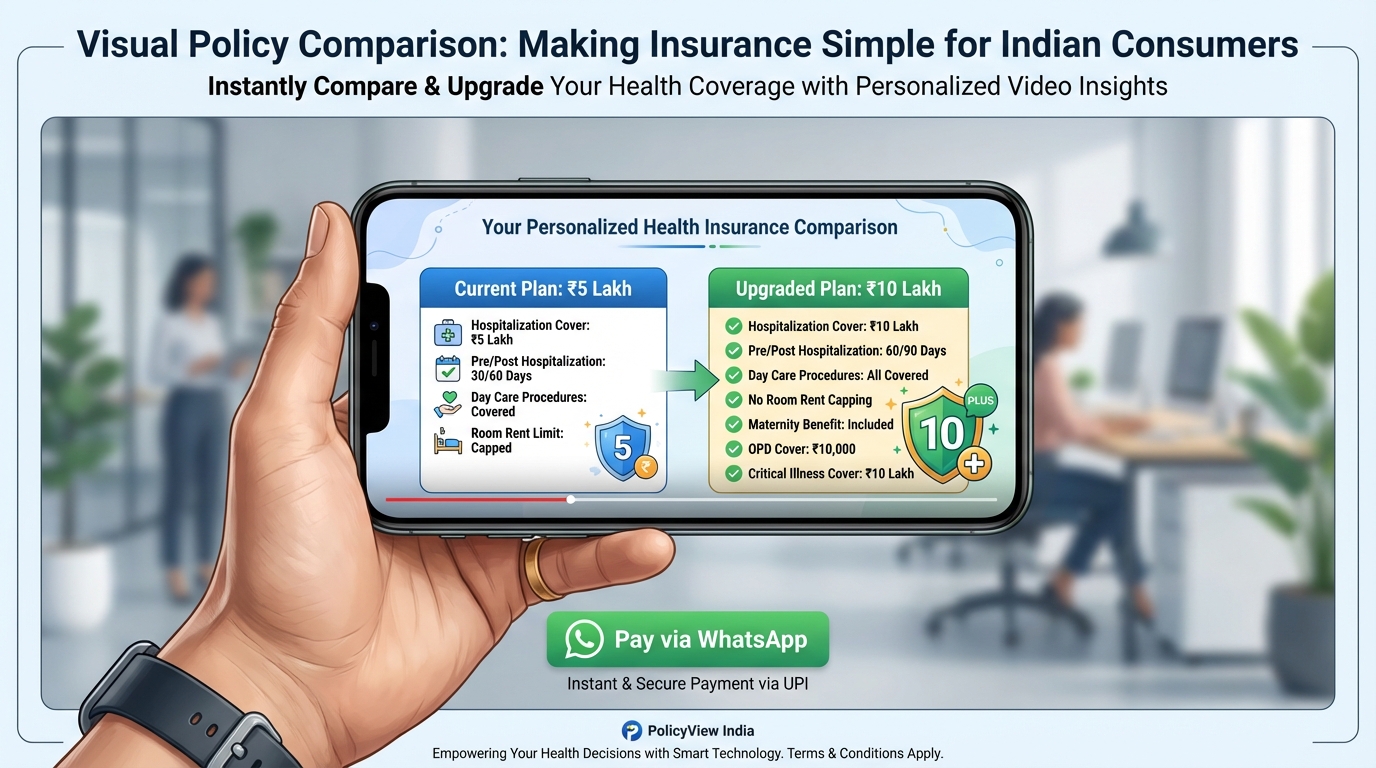 Illustration of AI-personalized insurance renewal video reminders across products