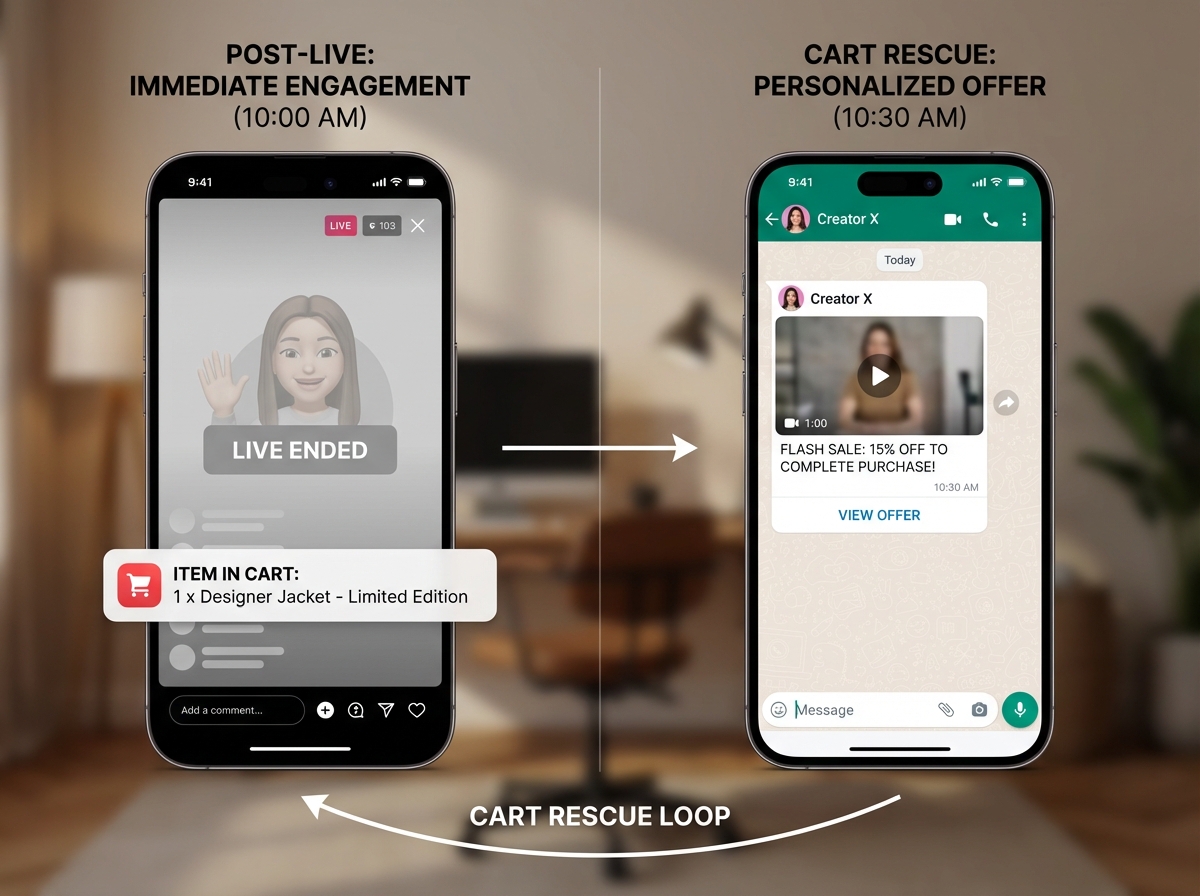 Step-by-step live commerce personalization checklist visual