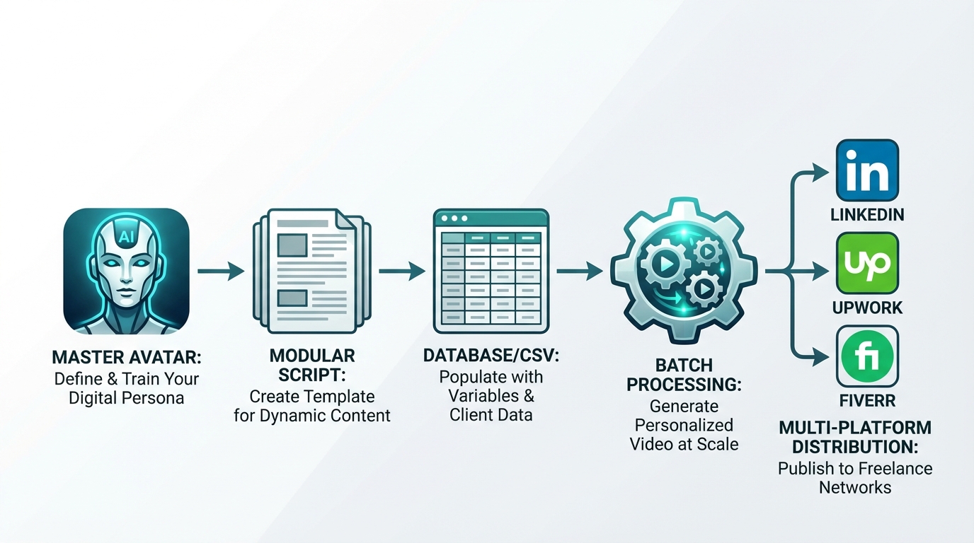 Automation blueprint and batch rendering for AI video proposals