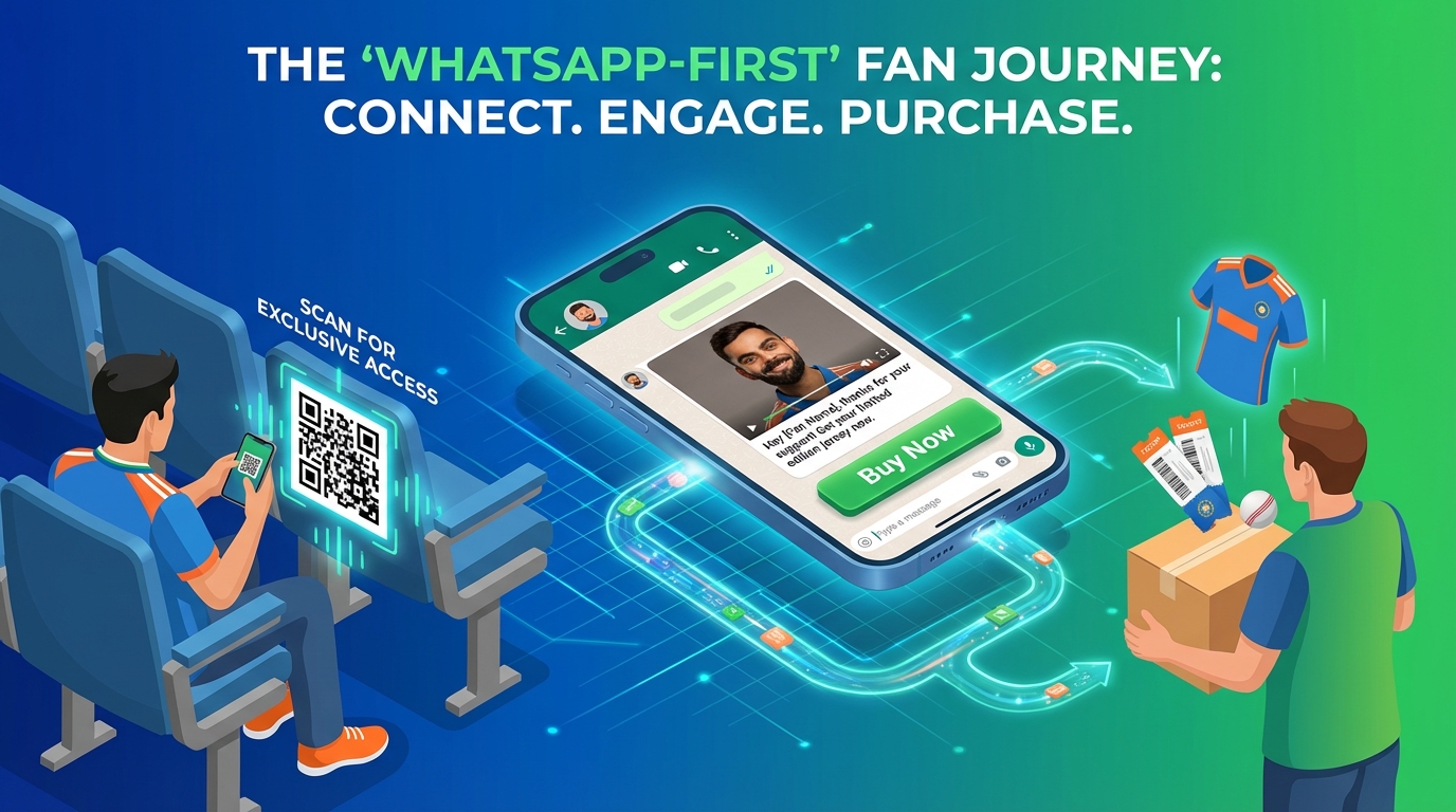 Real-time cricket marketing automation workflow diagram