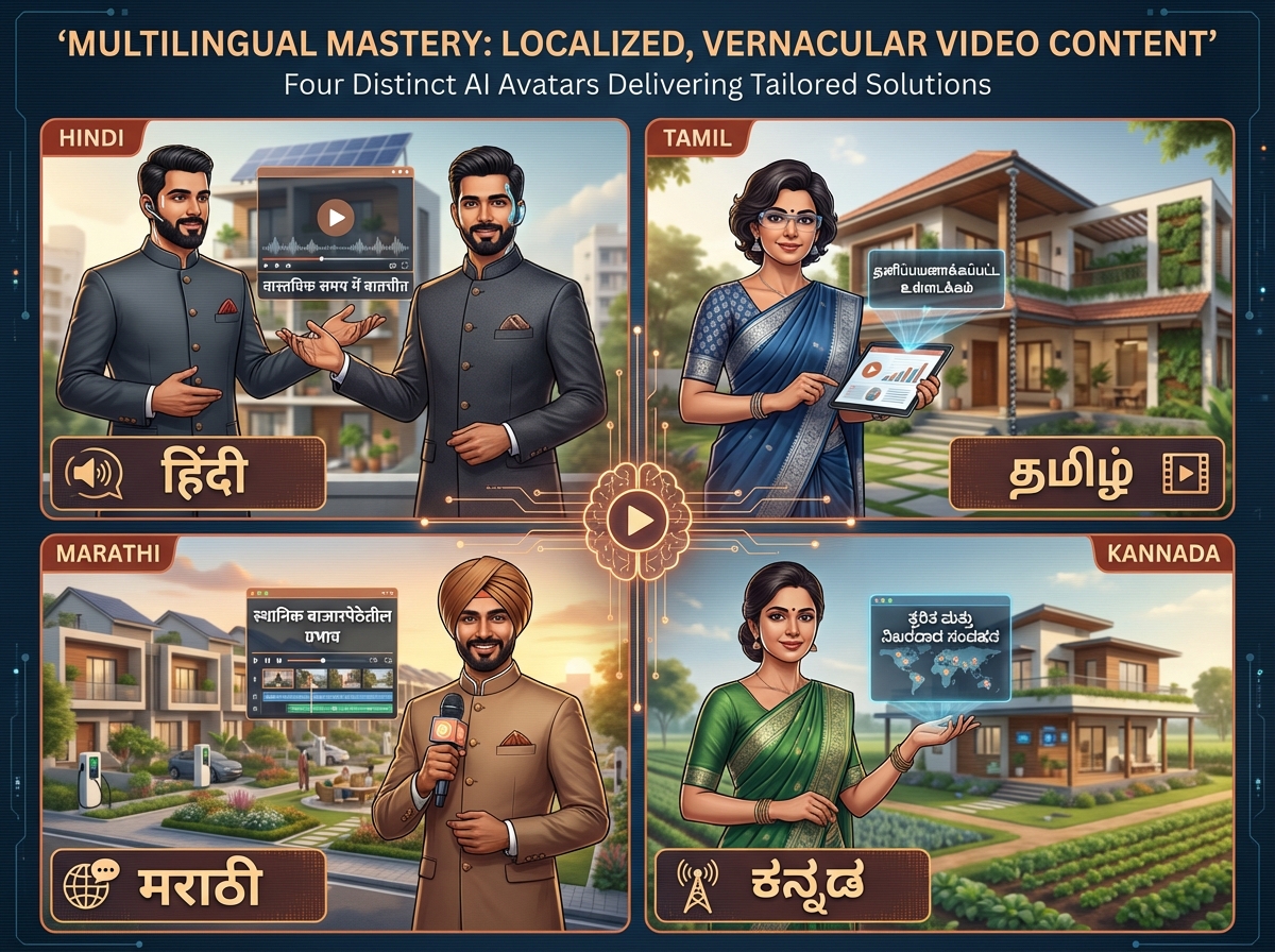 Distribution of AI property video across portals, WhatsApp, and paid ads