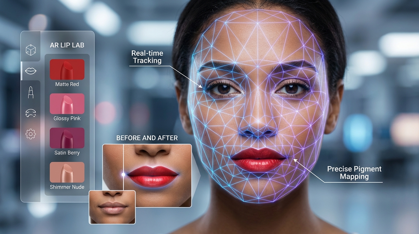 AR try-on jewelry visualization example