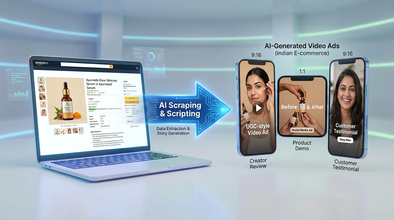Example AI UGC video automation and localization dashboard