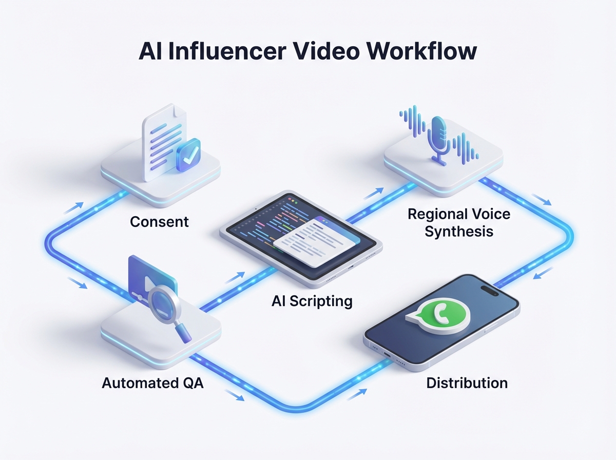 AI influencer video automation platform dashboard