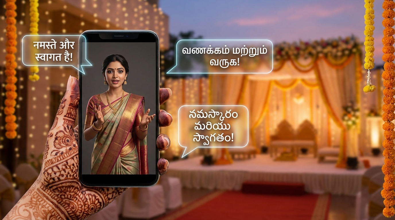 Save the date wedding video example with monogram and city highlight