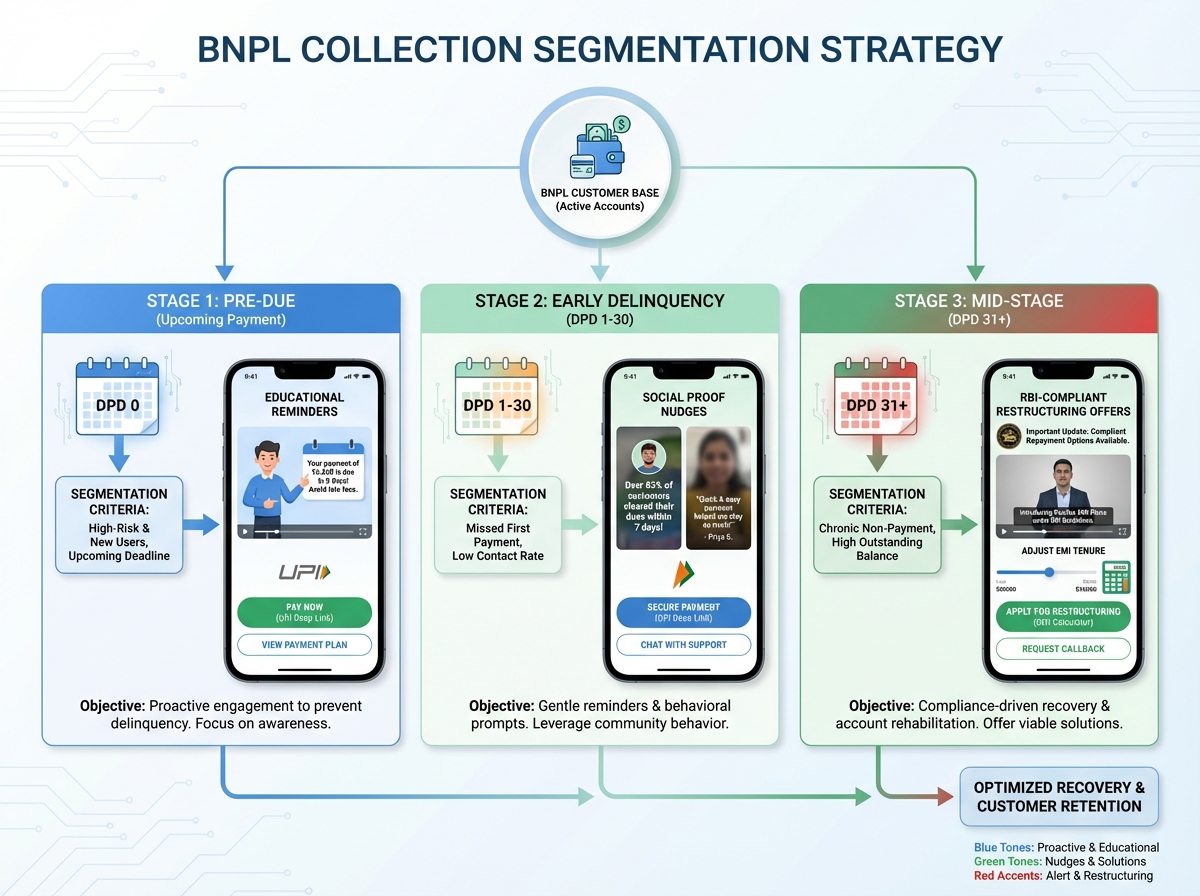 BNPL and credit card recovery video analytics dashboard