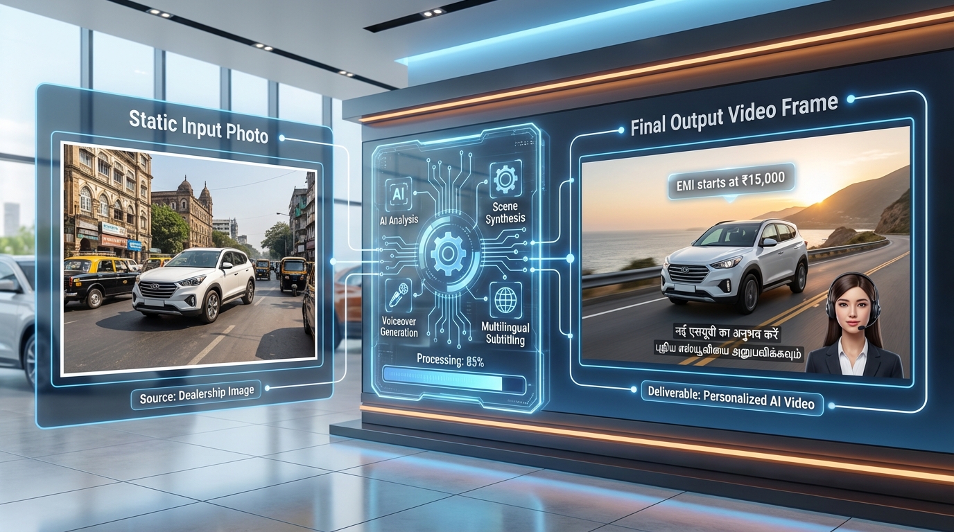 AI video automation for car dealerships in India