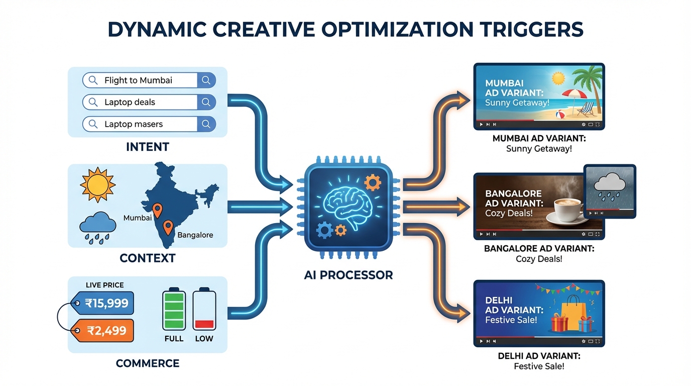 Workflow for first-party cohorts mapped to creative variants across RMNs