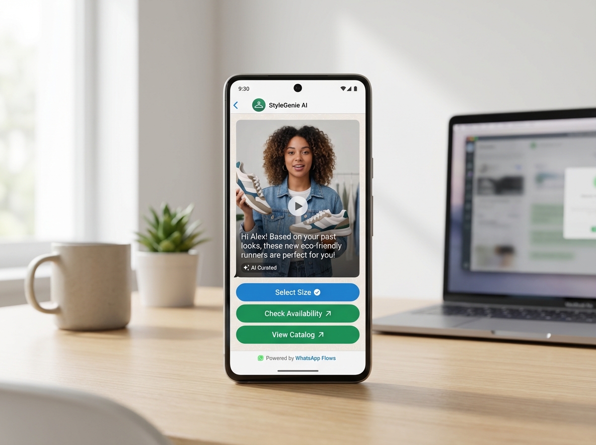 Interactive WhatsApp product discovery with AI video and Flows