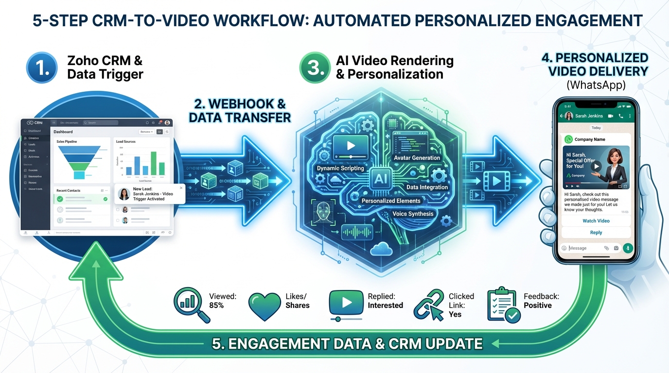 AI video CRM integration architecture diagram for India 2026
