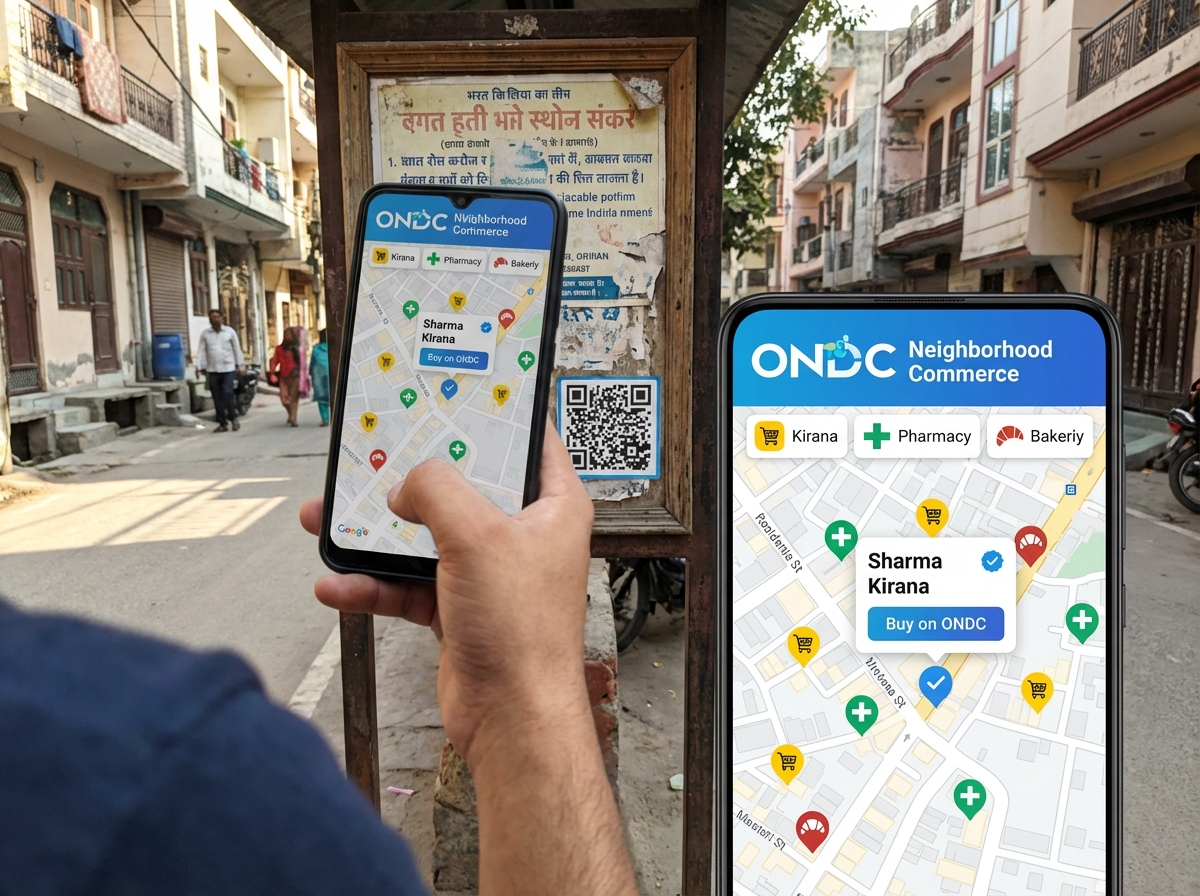 Buyer trust-building and ONDC ROI measurement illustration