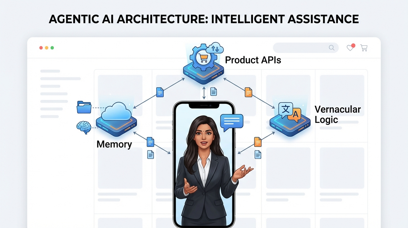 Visual example of interactive AI video commerce avatars for Indian D2C brands