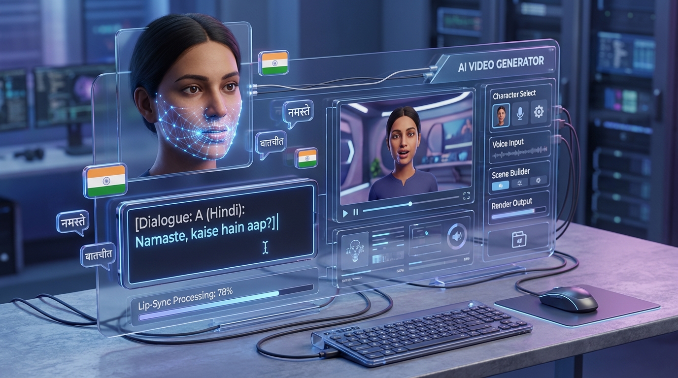 Veo 3.1 dialogue generation and lip-sync example