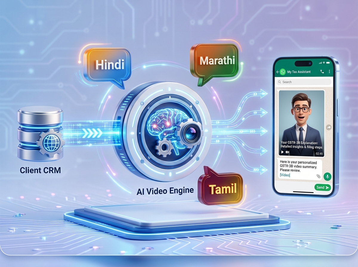 AI video workflow illustration for CA firms