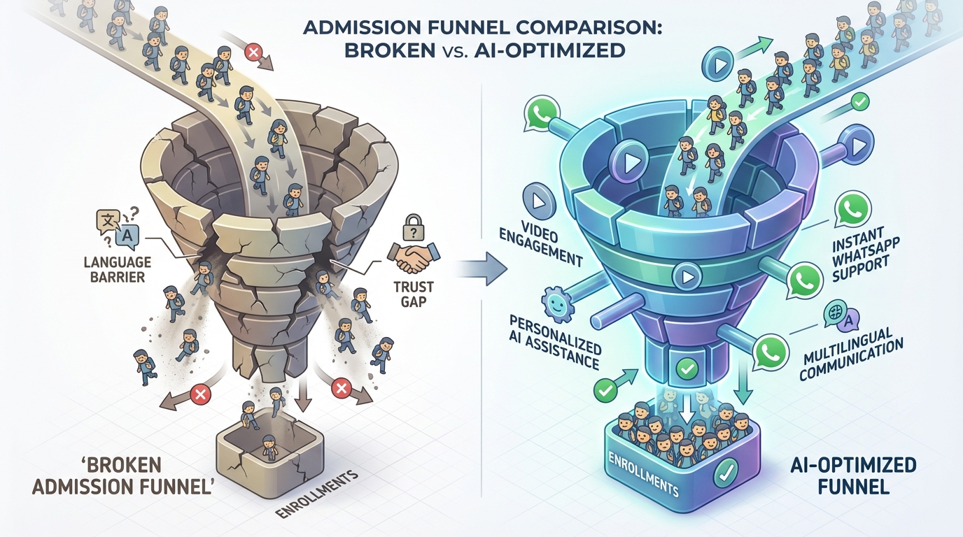Personalized K-12 campus tour video flow diagram