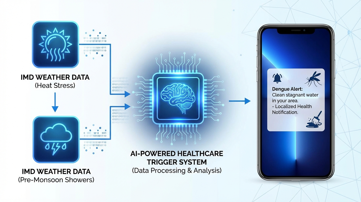 Hyperlocal pre-monsoon health alert triggers mapped for India