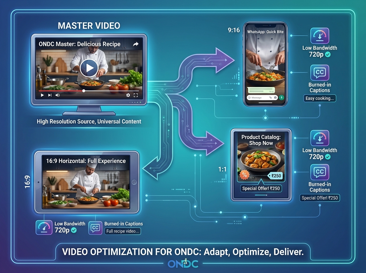 Step-by-step workflow to create ONDC-ready product videos