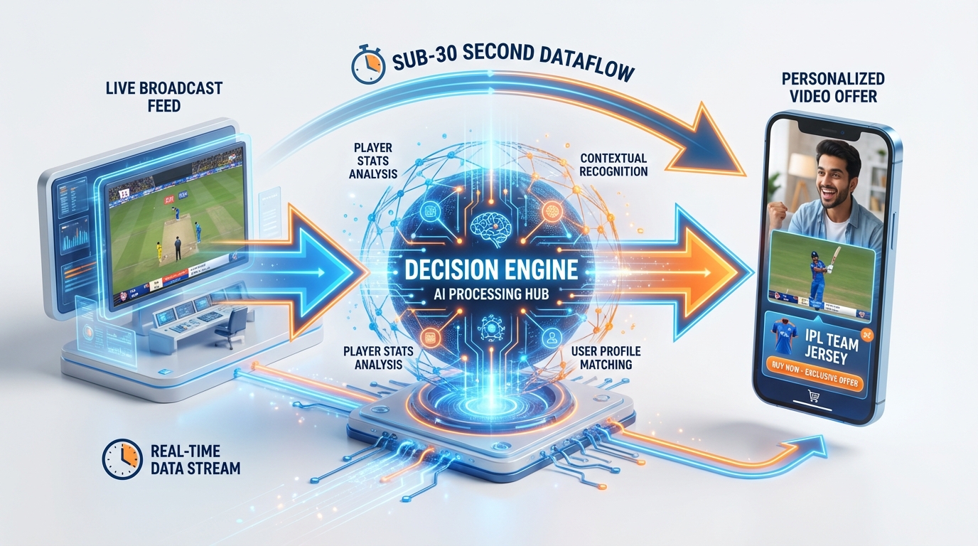 Example of real-time IPL shopping video personalization with dynamic overlays