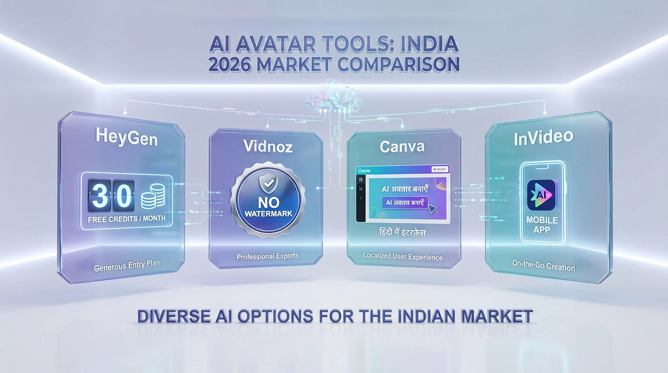 Comparison matrix of free AI avatar tools for India in 2026