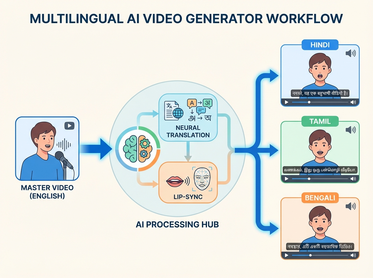 AI voice cloning for Indian accents illustration