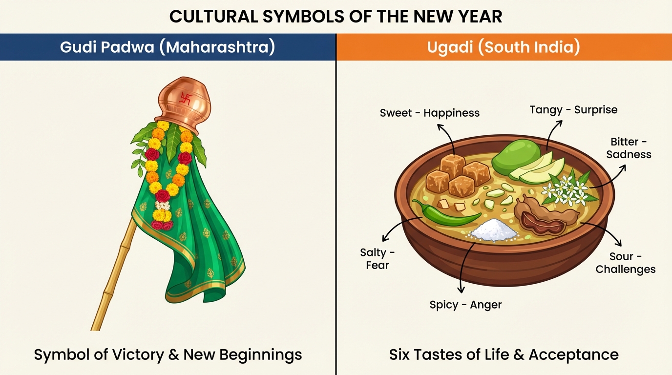 Ugadi and Gudi Padwa marketing visuals showing regional personalization