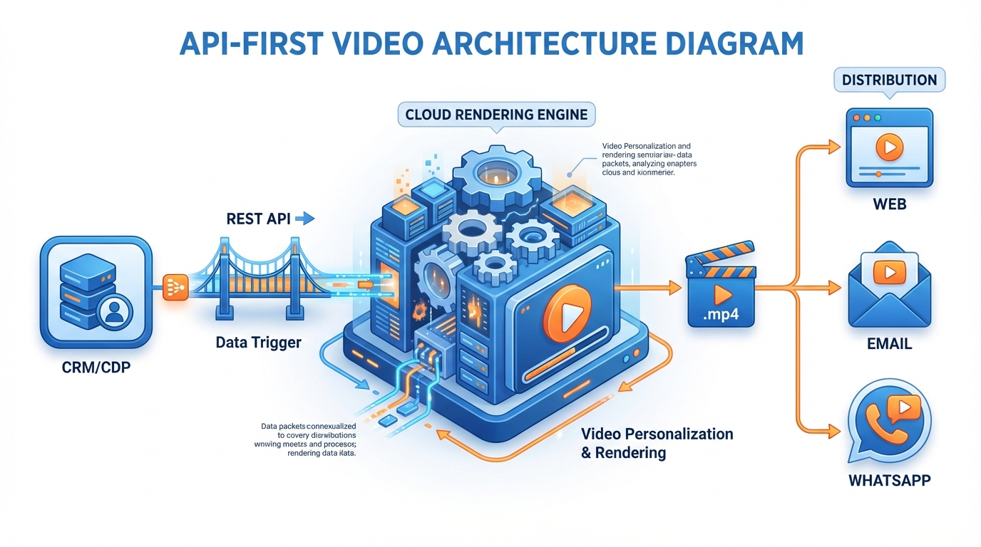 High-level enterprise AI video platform architecture and API surface overview