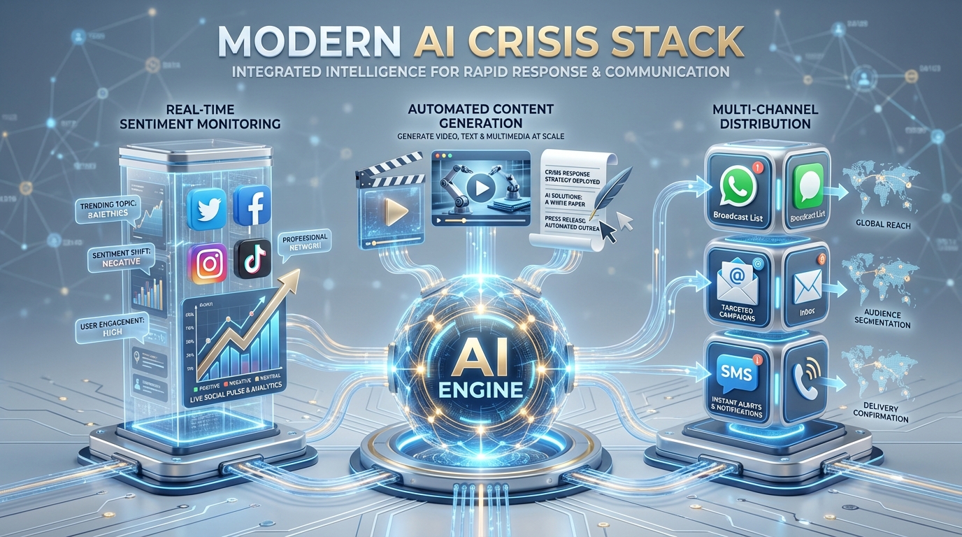 AI-enhanced crisis communication workflow visualization