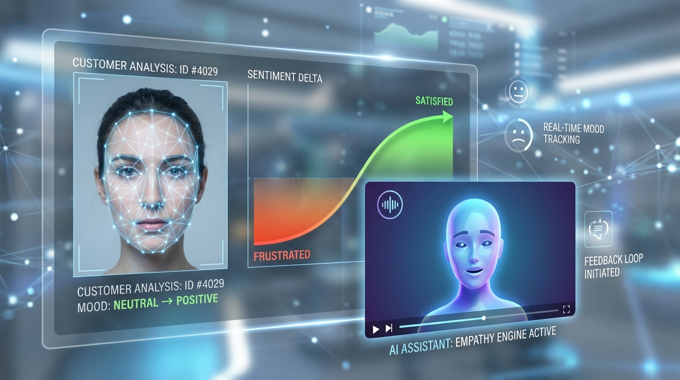 Flow of sentiment-driven customer rescue with video automation