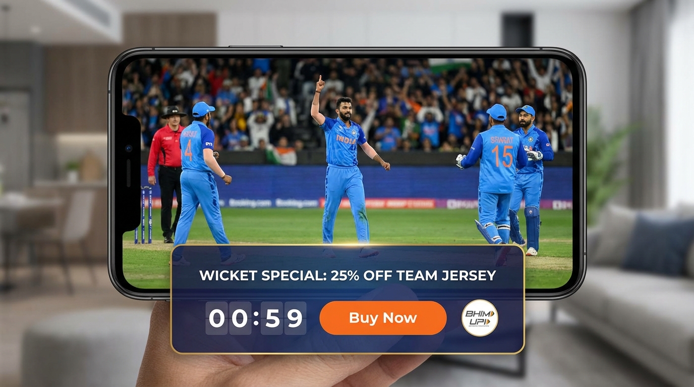 Architecture diagram for real-time IPL live commerce and inventory sync
