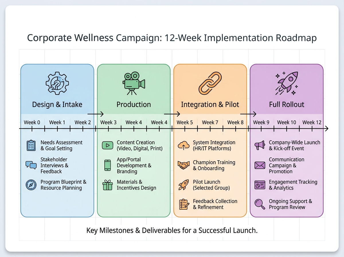 Illustration of personalized employee wellness video engagement