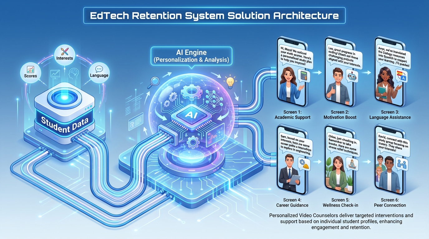 Workflow diagram illustrating AI-driven career path mapping from scores and interests